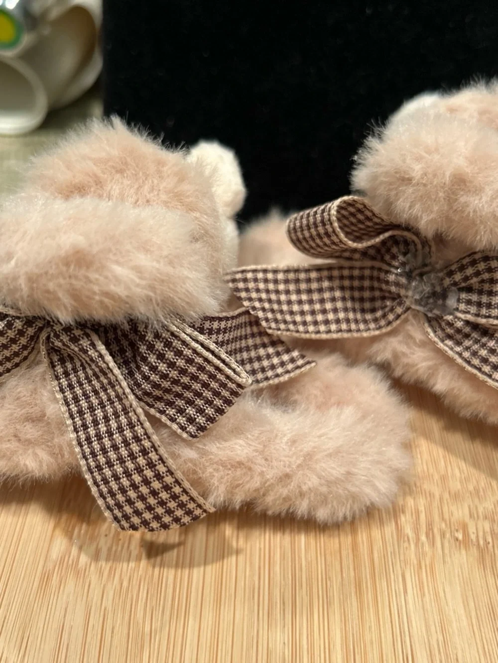 Plush Beige Bear Hair Claw Clip- Soft Bear Clip-On